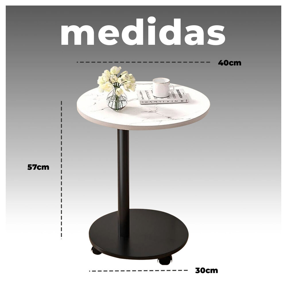 Mesa Auxiliar Con Ruedas Dise&ntilde;o Moderno Y Elegante Ideal Para Sala O Dormitorio image number 4.0
