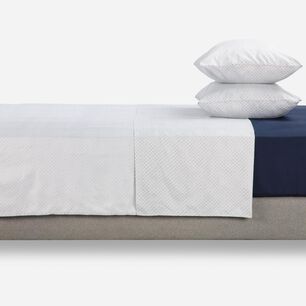 Juego De S&aacute;banas Rosen Microfibra Fred Navy / 2 Plazas