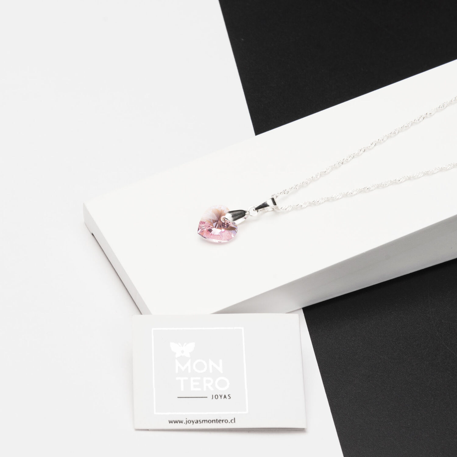 Collar Romance Cristal Genuino Light Rose image number 1.0