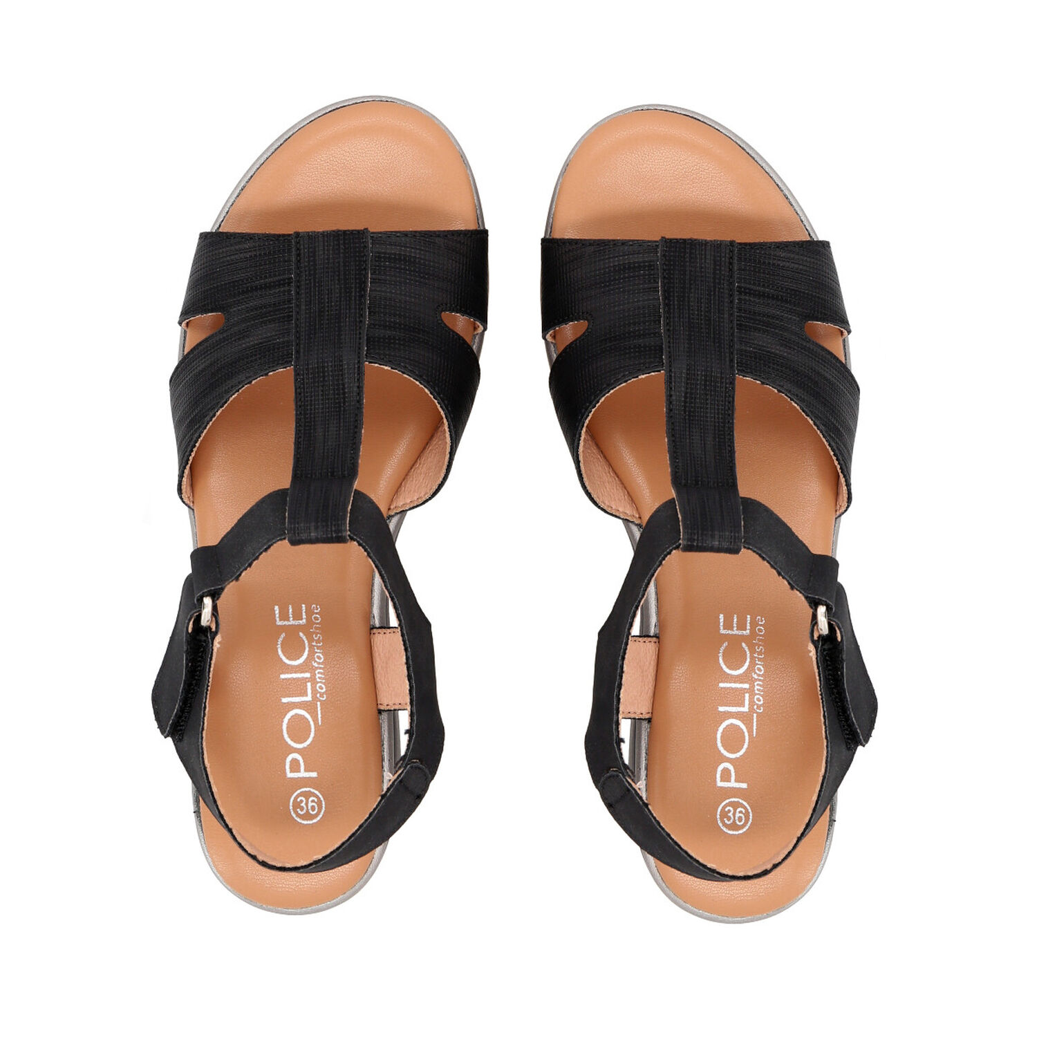 Sandalia Mujer Negro Shine Police image number 1.0