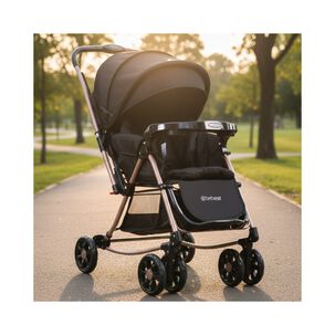Coche Cuna Balancin Sx Negro Dorado Bebesit