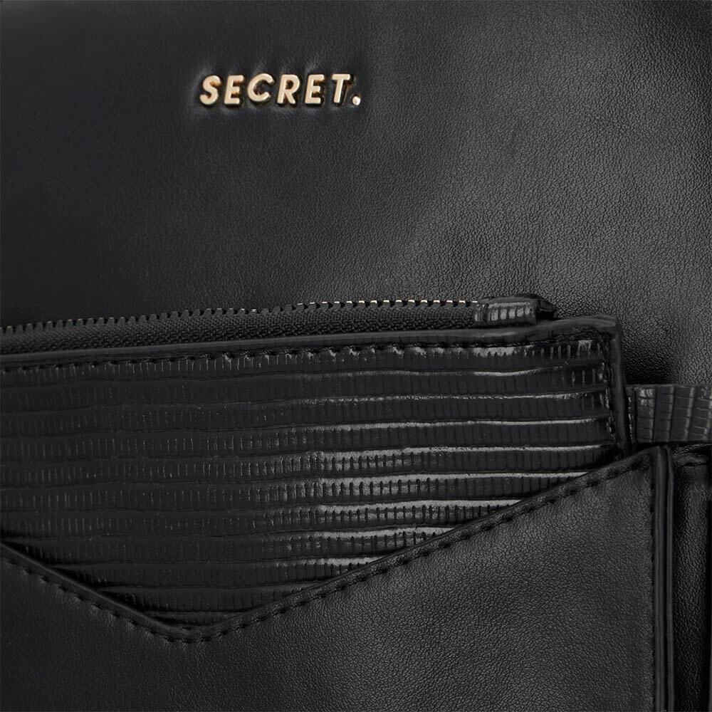 Mochila Mujer Secret Grecia Negro image number 7.0