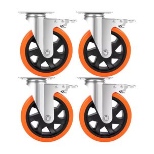 Set X4 Ruedas De 4 Pulgada Giratoria Para Muebles Con Frenos