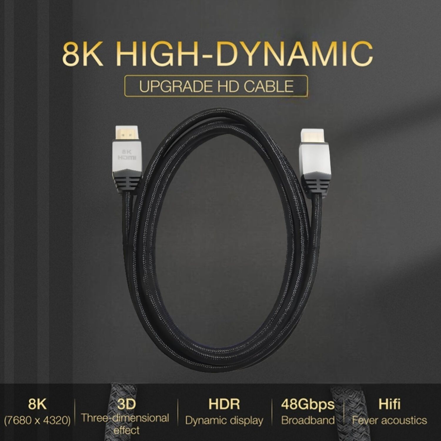 Cable Hdmi Profesional V 2.1 Para 8k / 48 Gbps / 2 Metros image number 7.0