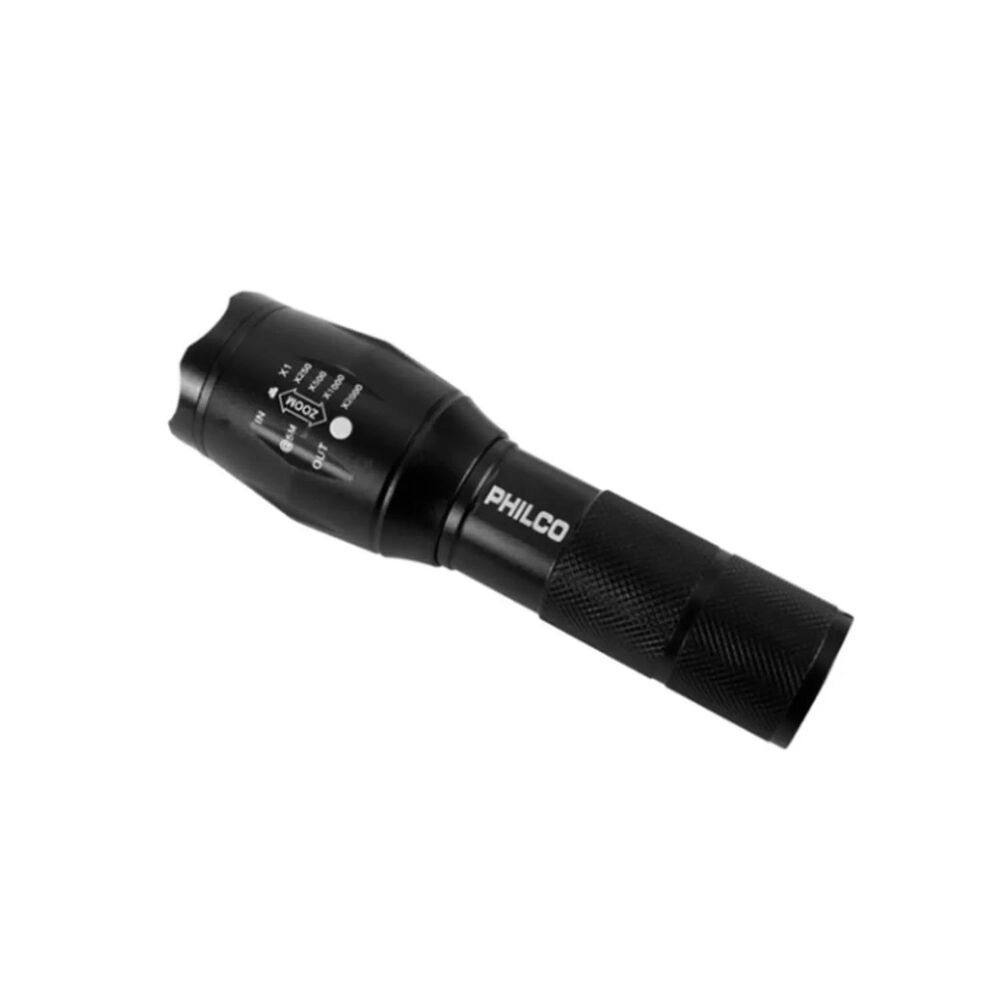 Linterna Tactica 1w Con Zoom Soporte Recargable Negro image number 2.0