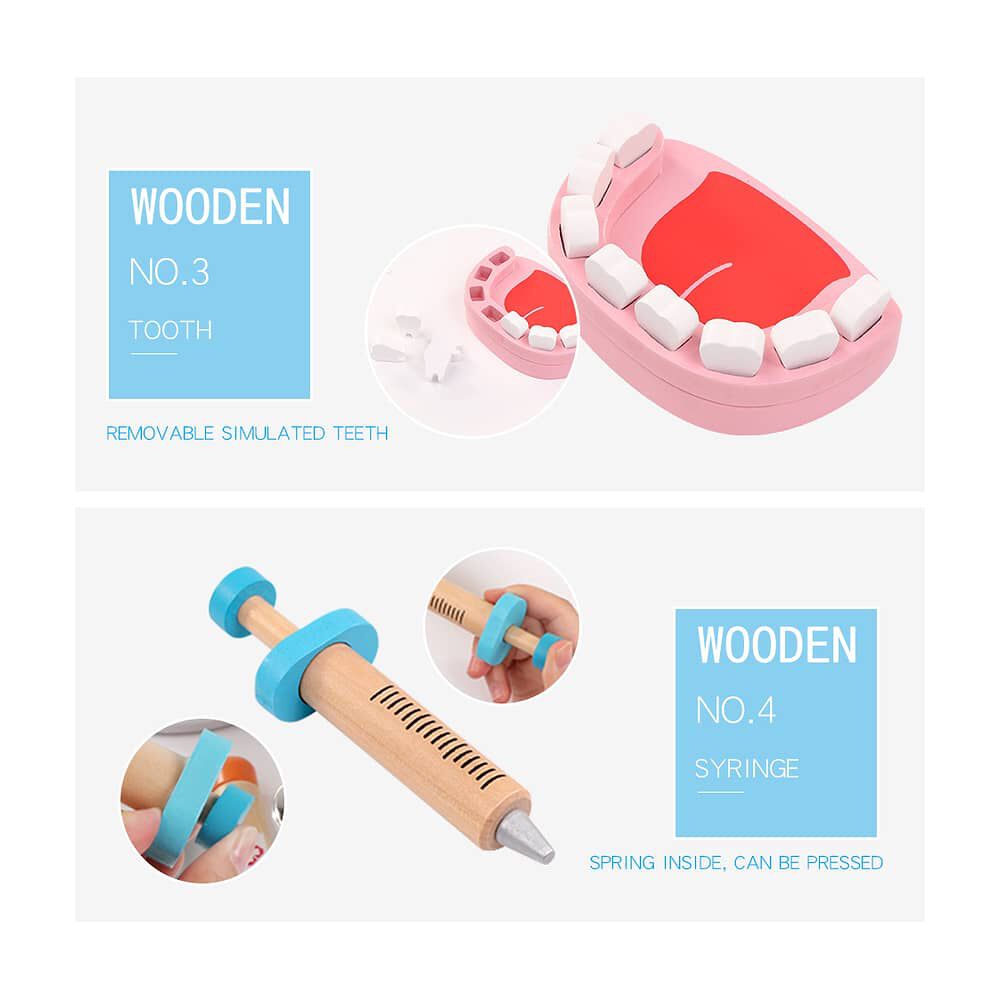 Set Juego De Roles Doctor- Dentista Juego Madera Ni&ntilde;os image number 1.0