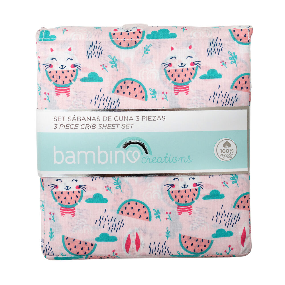 Set Sabanas De Cuna Bambino Conejo Rosado image number 0.0
