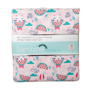 Set Sabanas De Cuna Bambino Conejo Rosado