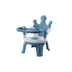 Silla De Comer Bebe Port&aacute;til Corona Con Bandeja Azul