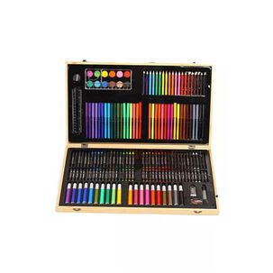 Set 180 Lapices Para Colorear Con Maleta De Madera Infantil