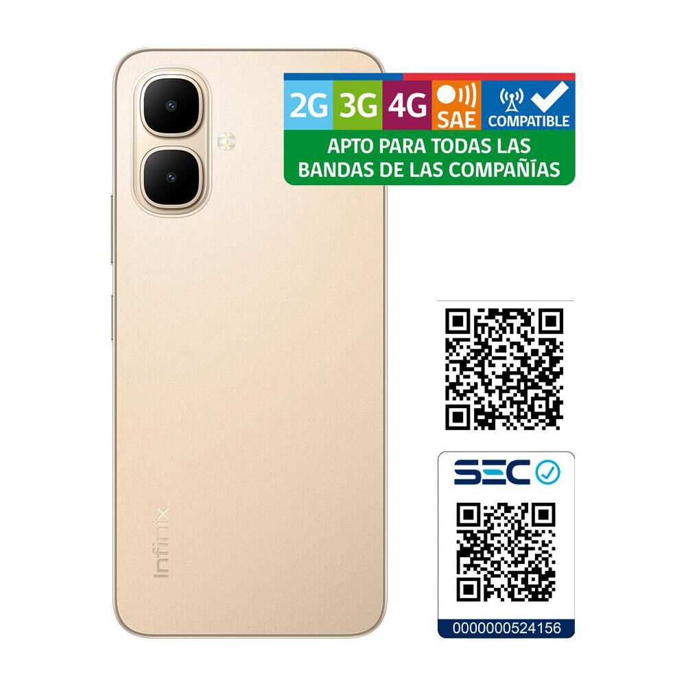 Smartphone Infinix Smart 10 / 128 GB / Dorado / Liberado image number 4.0