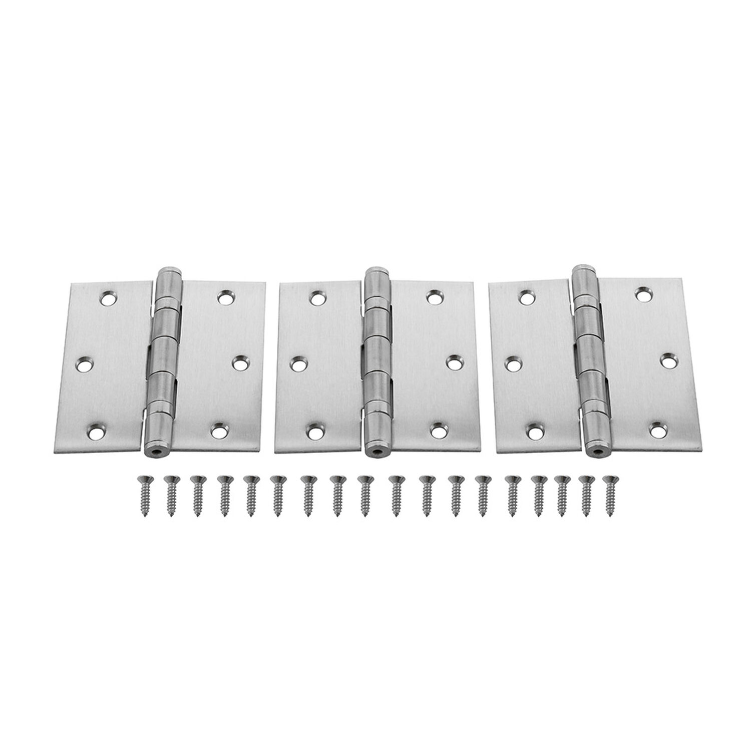 Pack 3 Bisagras Fierro Odis Con Rodamiento 3,5&rdquo;&times;3,5&rdquo;&times;2,2mm - Plata image number 4.0