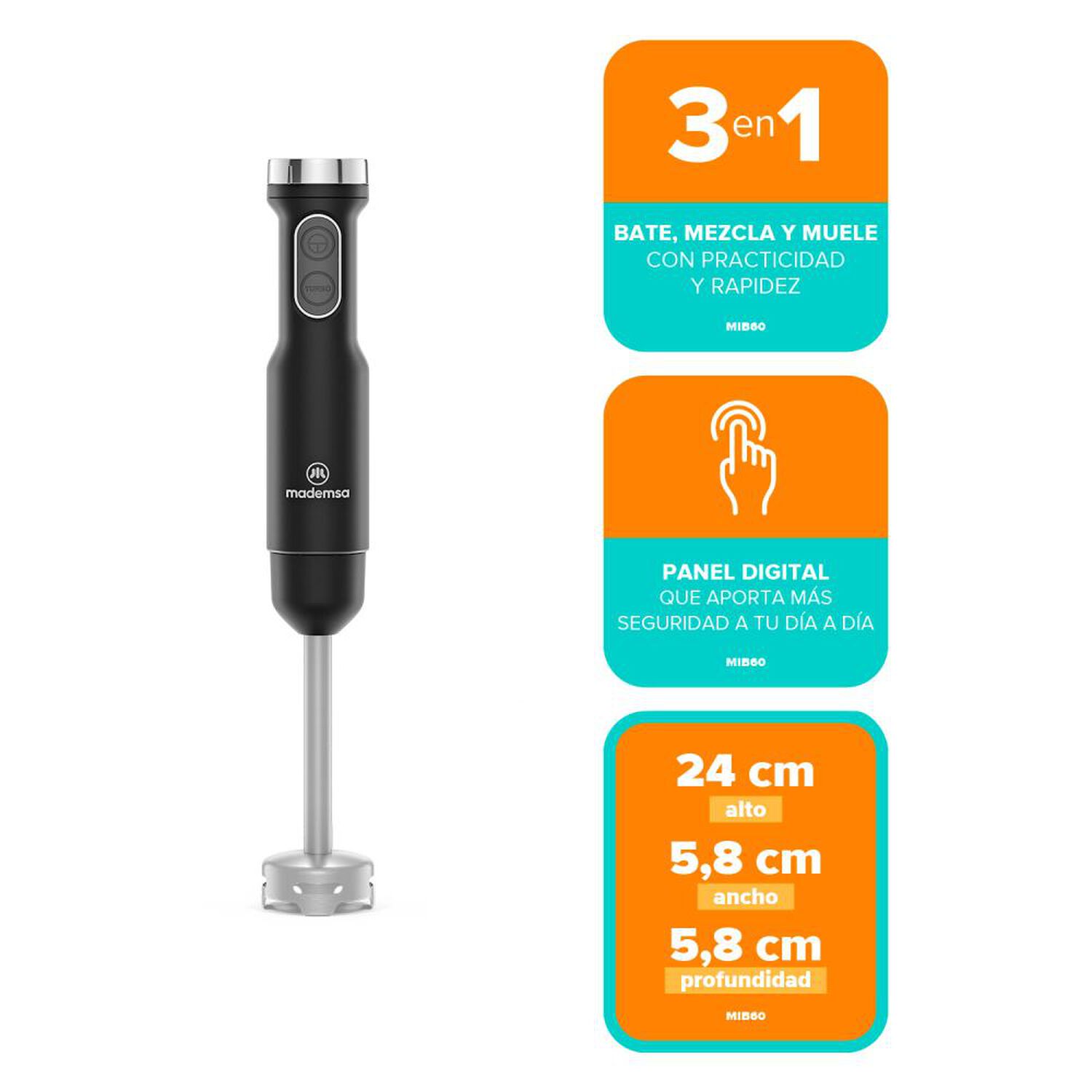 Mini Pimer Mademsa Mib60 / 700 Ml / 400 W image number 4.0