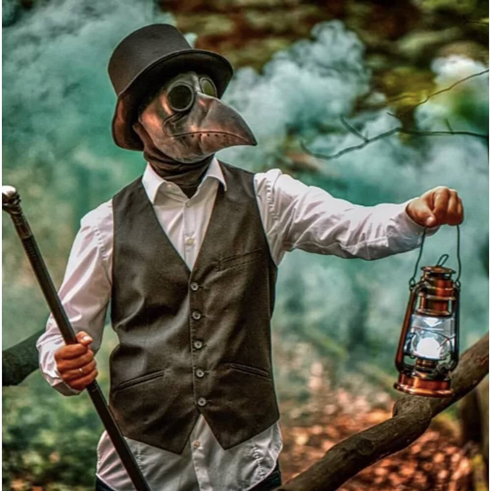 M&aacute;scara Peste Negra Cuero Sint&eacute;tico Cosplay Halloween M&eacute;dico image number 3.0