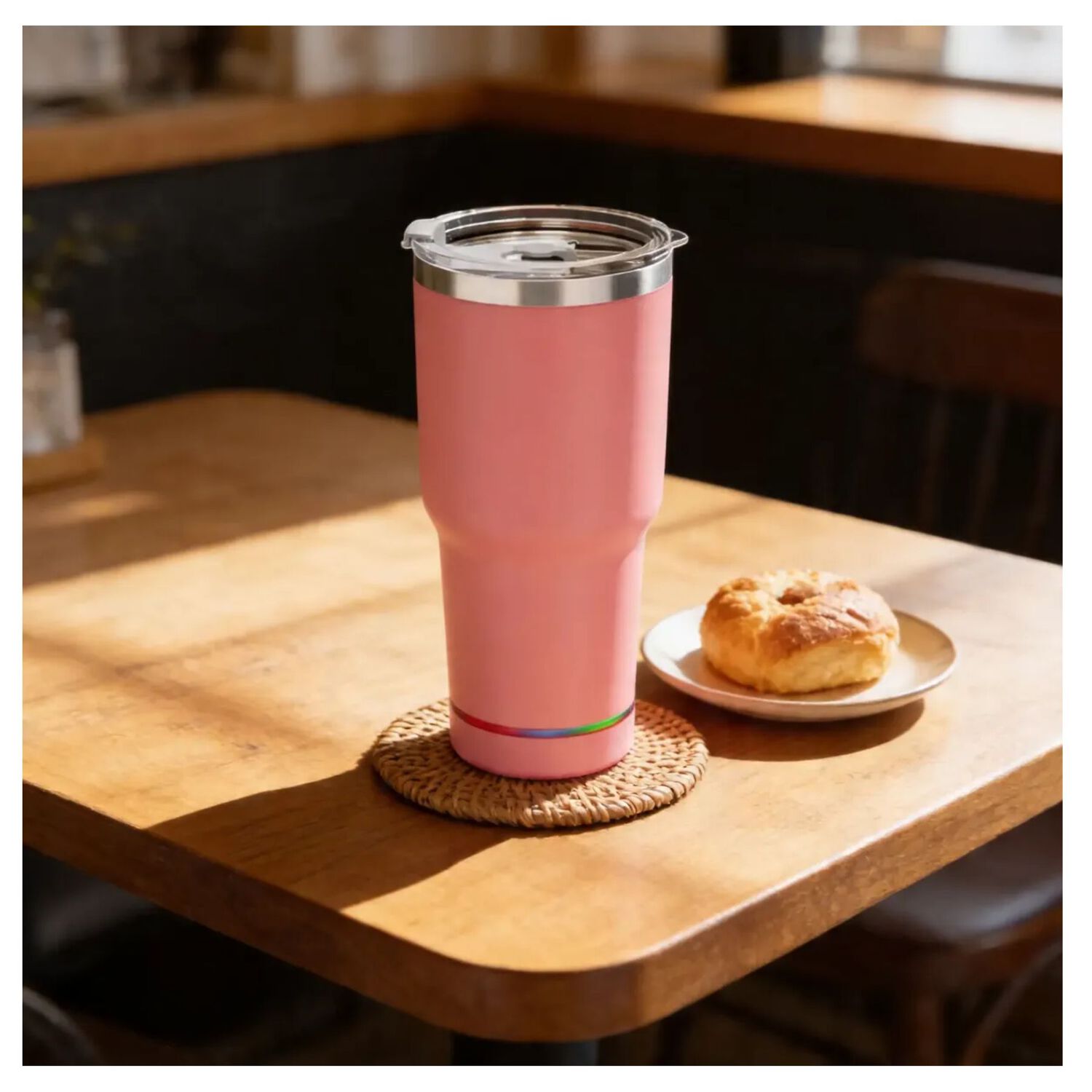 Vaso Termico 780ml Con Parlante Bluetooth Caliente Y Frio Color Rosa image number 1.0