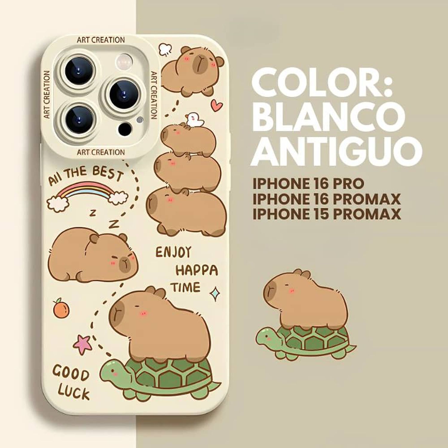 Carcasa Funda Silicona Iphone 16 Pro Max Capibara Antigolpes image number 1.0