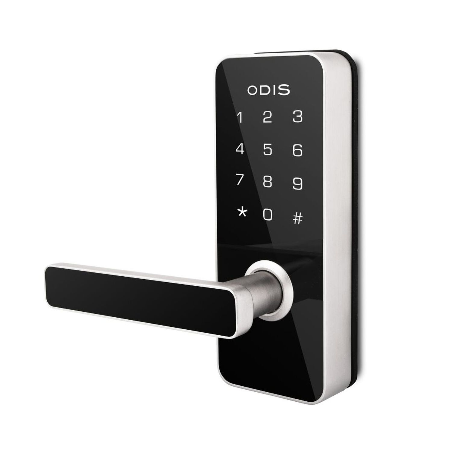 Cerradura Digital Odis 7700 Con Picaporte Manilla Reversible - Plata image number 0.0