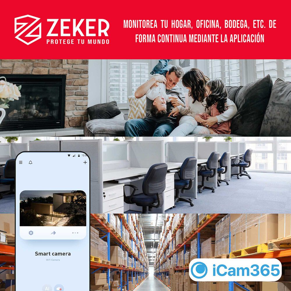 C&aacute;mara De Seguridad Wifi Exterior Impermeable Zeker 2mp 5g image number 2.0