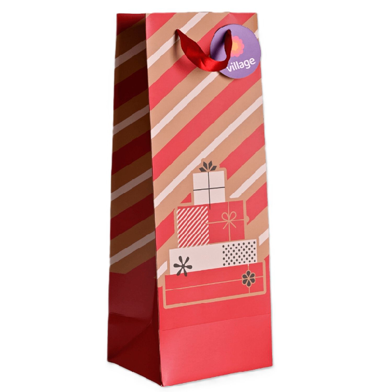 Bolsa De Regalo Navidad Botella Village image number 1.0