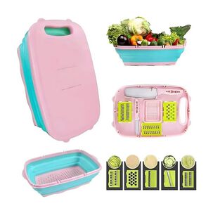 Bandeja Tabla Multifuncional De Corte Plegable Cocina 9 En 1