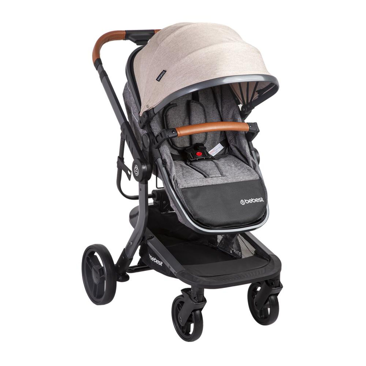 Coche Cuna Travel System Bebesit Taurus Beige image number 4.0