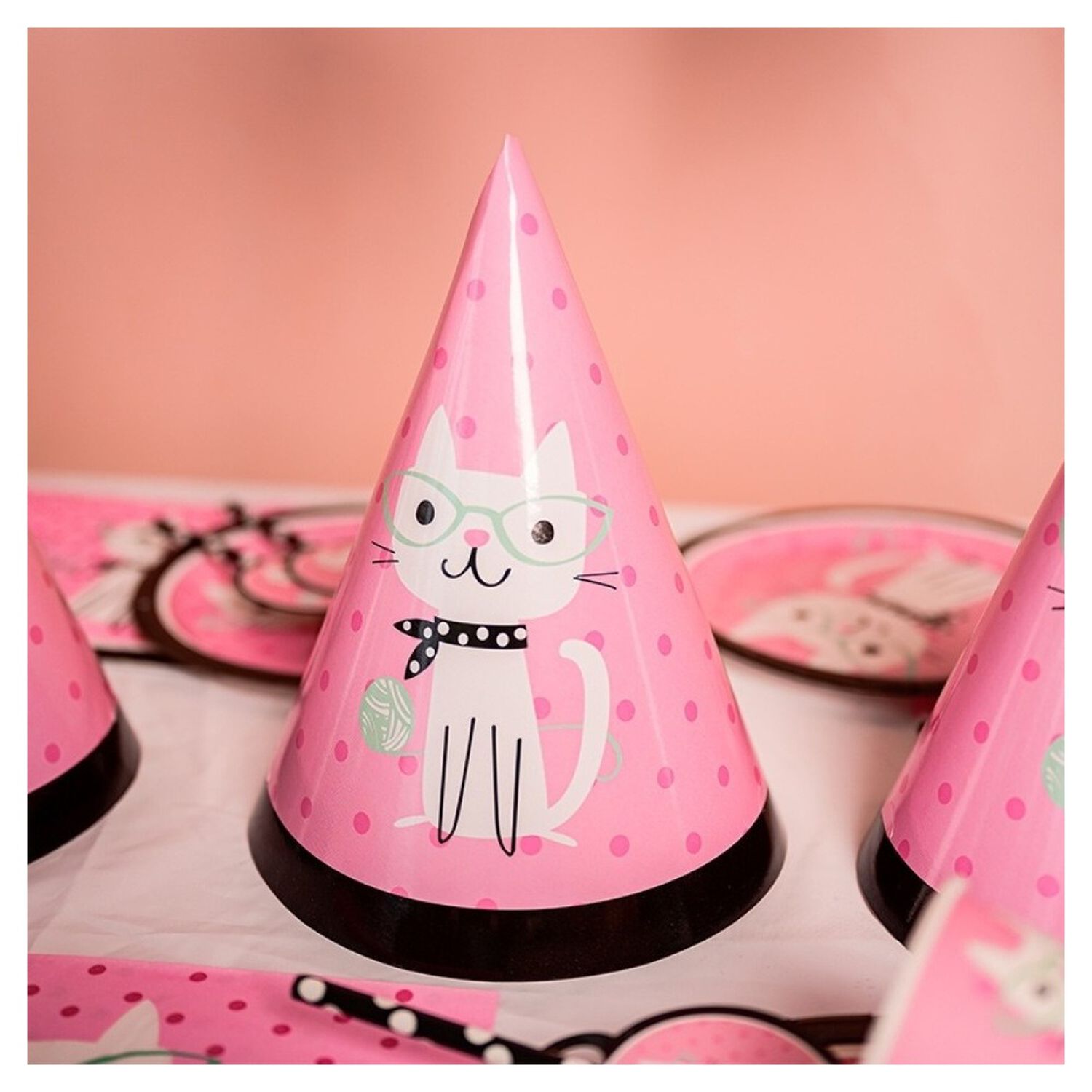 Set Cumplea&ntilde;os Gato Kitty Cat Diva Purrfect Cotill&oacute;n 6 Uni image number 5.0
