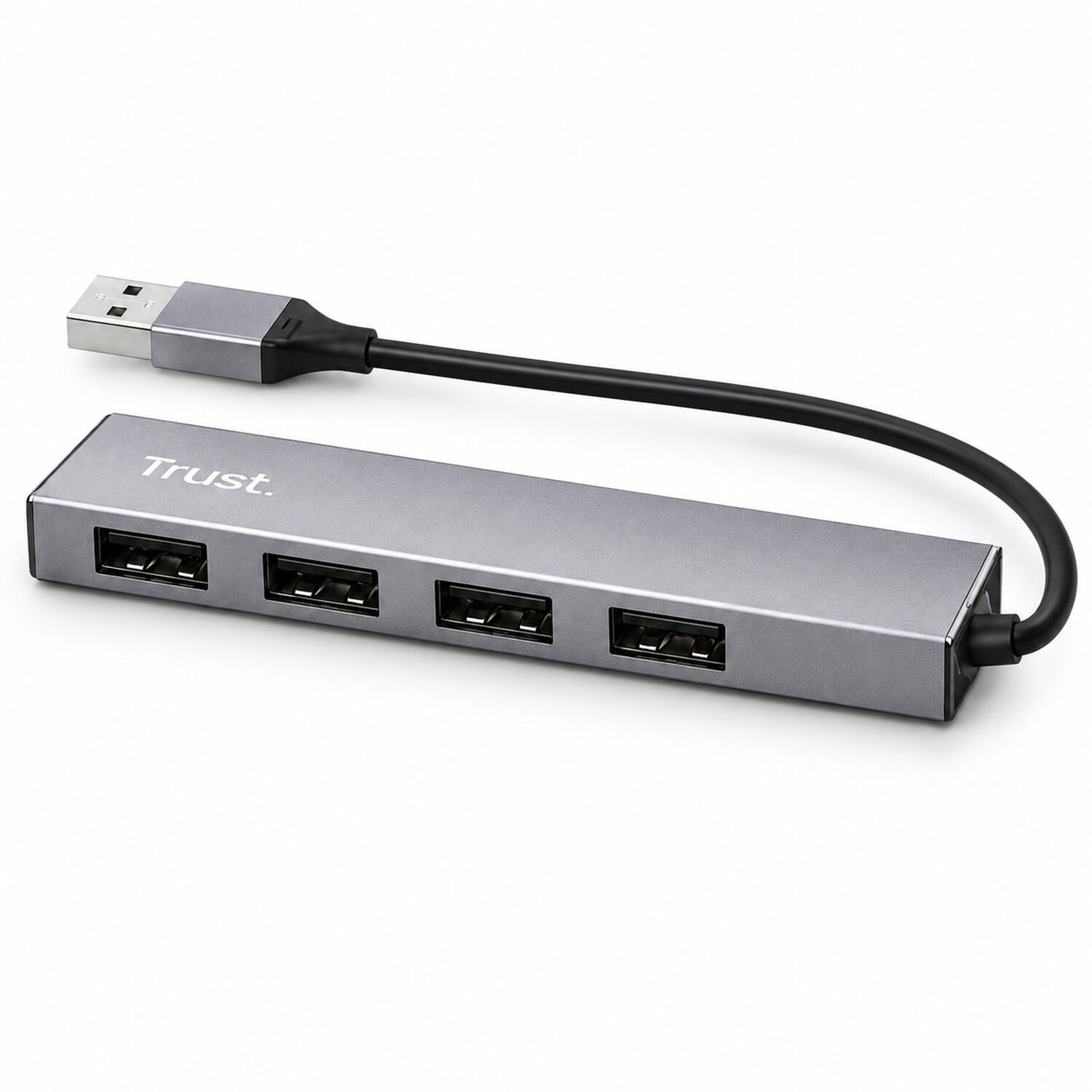 Hub Usb Trust Halyx 4 Puertos Usb 2.0 Flat Aluminium High Speed image number 4.0