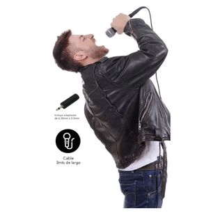 Micr&oacute;fono Al&aacute;mbrico De Mano Din&aacute;mico Karaoke Con Cable .
