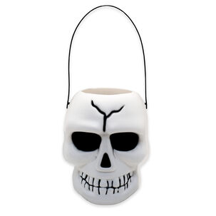 Cabeza Calavera 18 Cm Con Luz Y Sonido Halloween Big Party