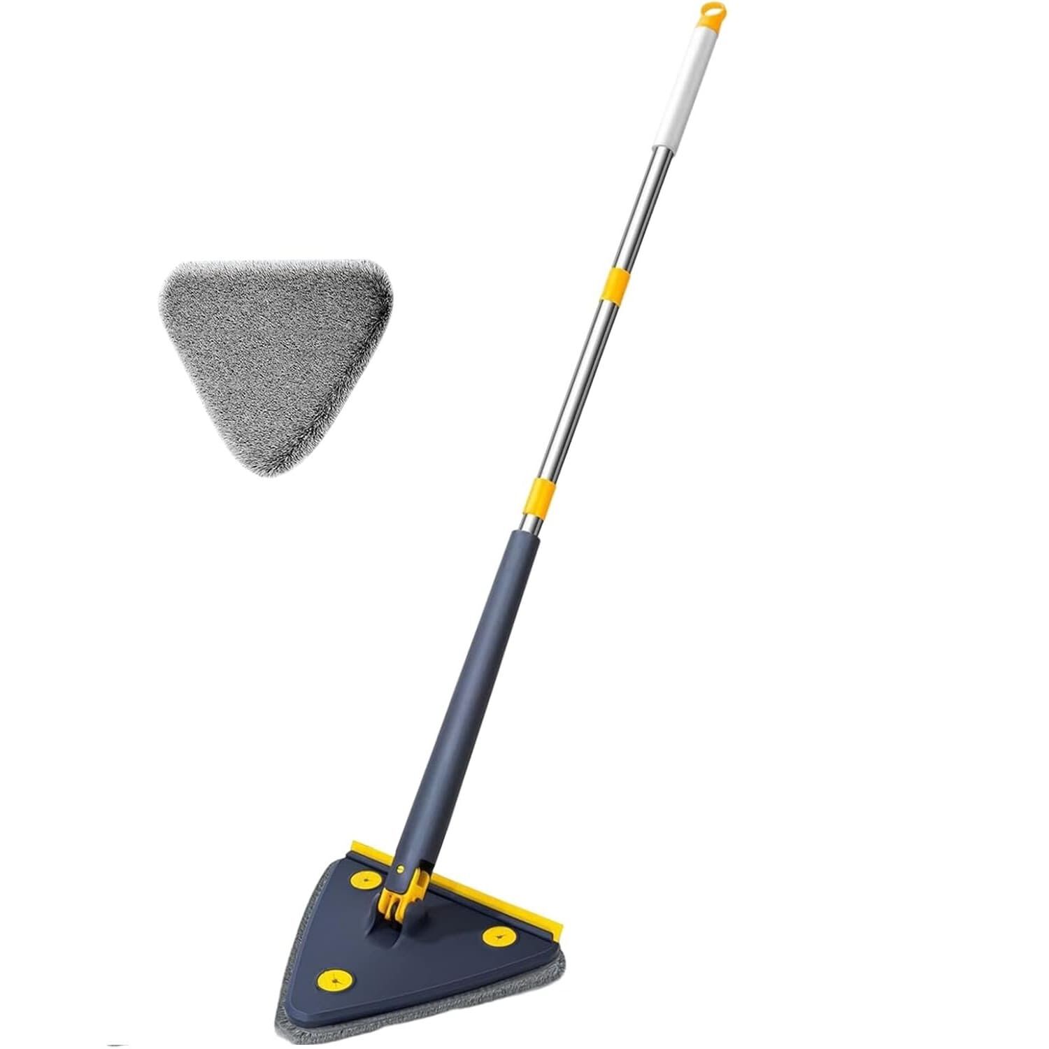 Pack X3 Mopa Trapeador Lampazo Triangular Ajustable Giratoria 360 Gris image number 2.0