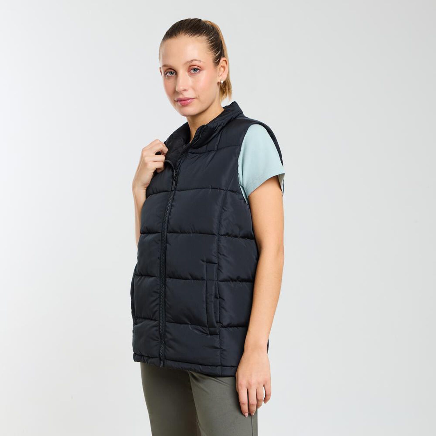 Parka Deportiva Lisa Sin Mangas Cuello Alto Mujer Wetland image number 2.0