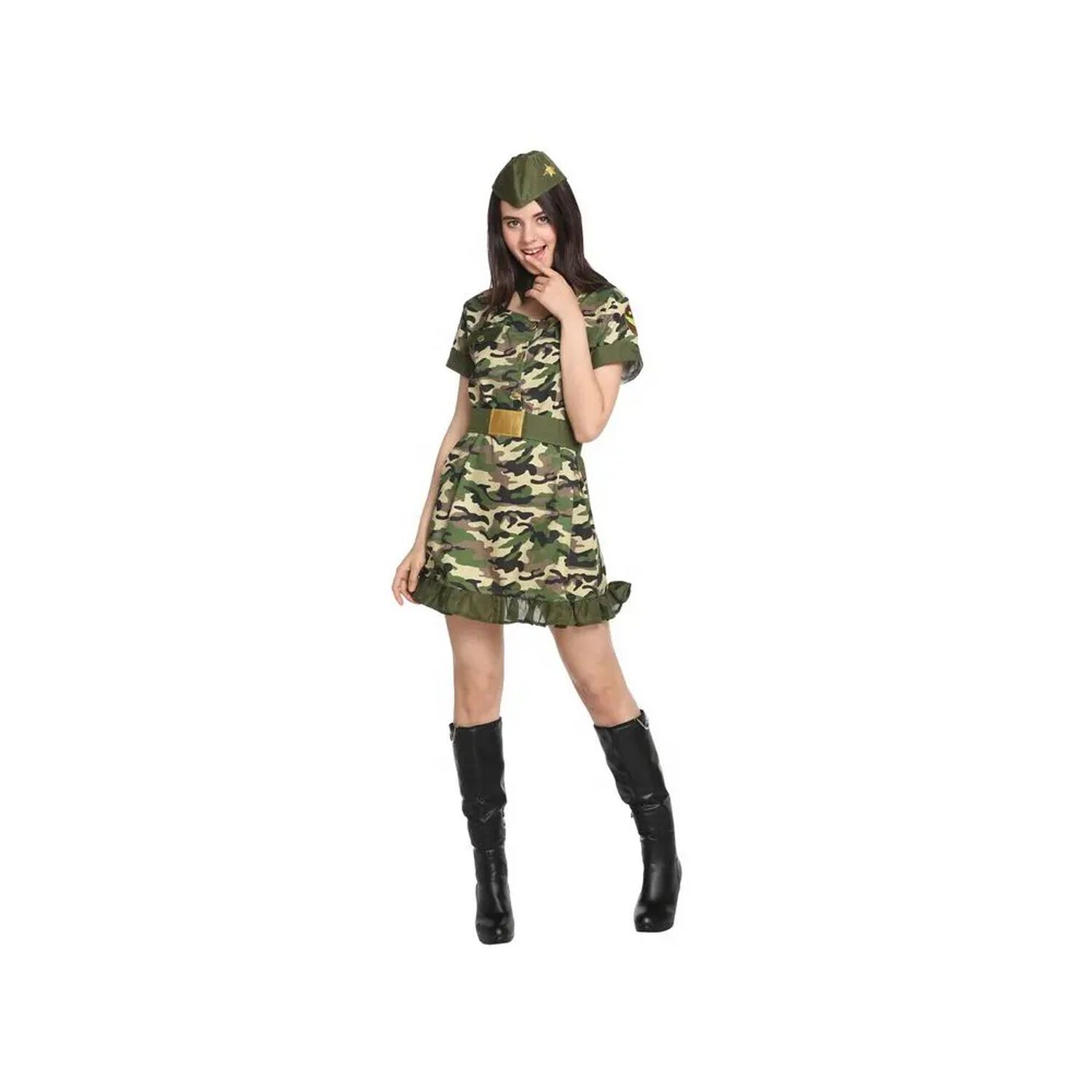 Disfraz Soldado Militar Femenino image number 6.0