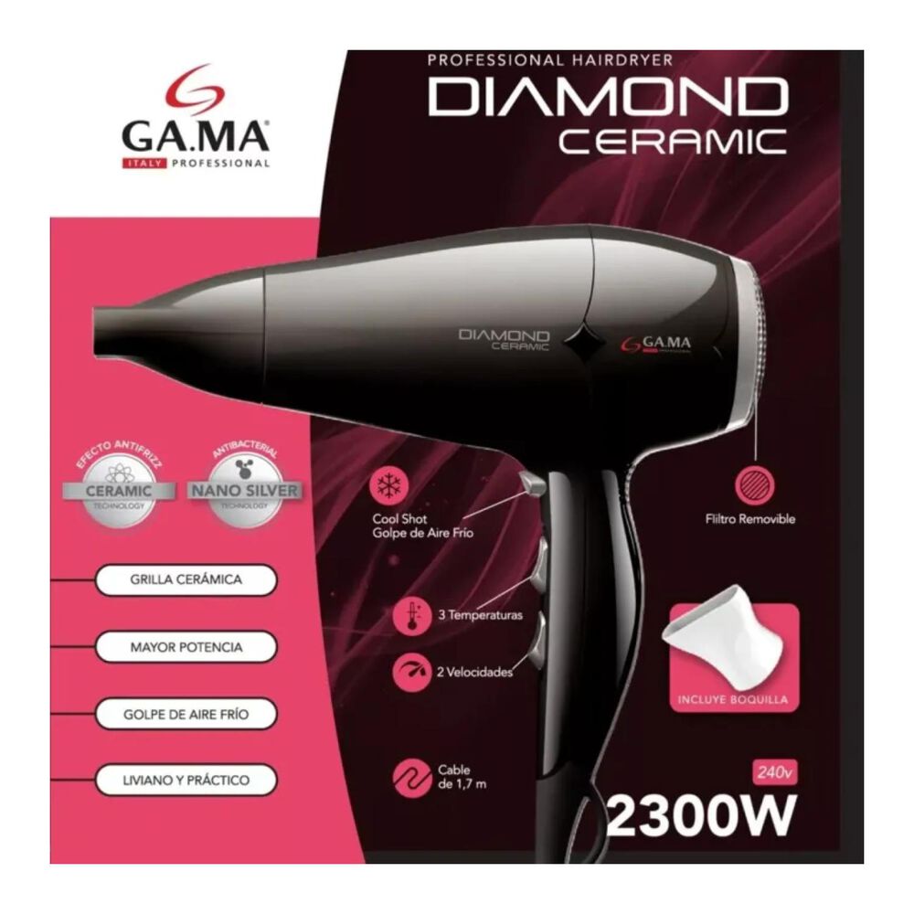 Secador De Pelo 3 Temp 2 Vel 2300w Diamond Std Gama image number 4.0