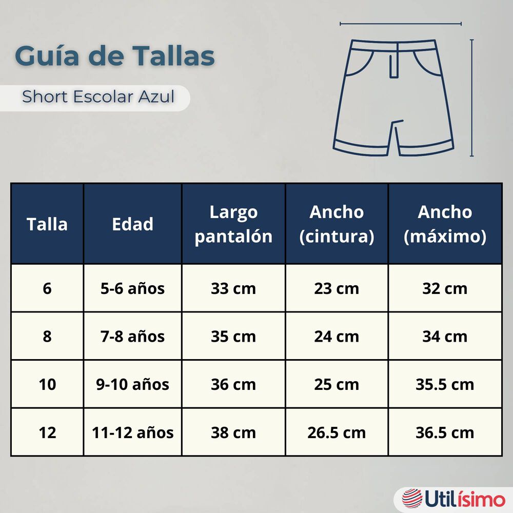 Pack 2 Shorts Pantalones Corto Ni&ntilde;o Algodon Deportivo Escolar Azul Marino image number 2.0