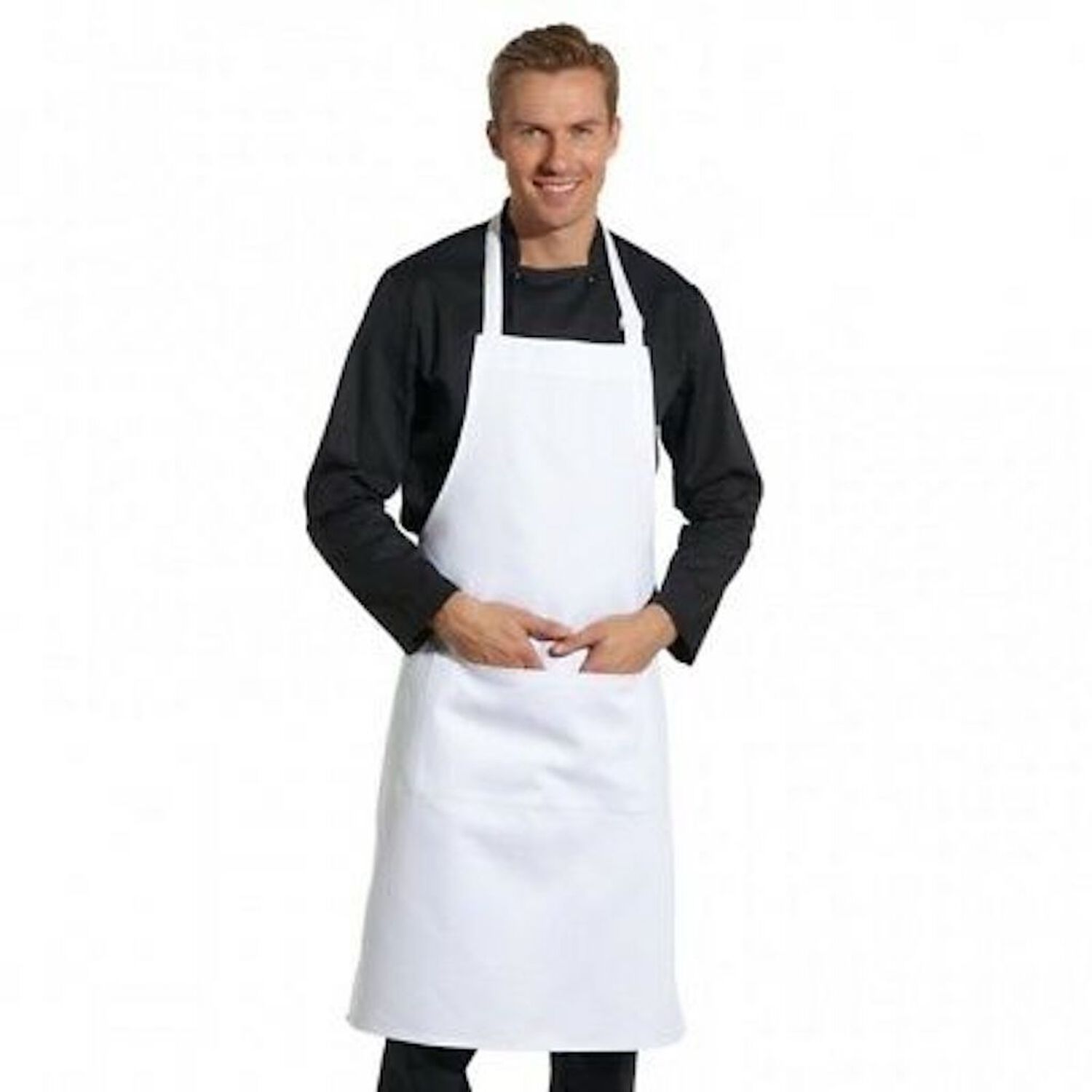 Pack X 4 Pechera Blanca Cocina Gastronomia Con Bolsillo image number 0.0