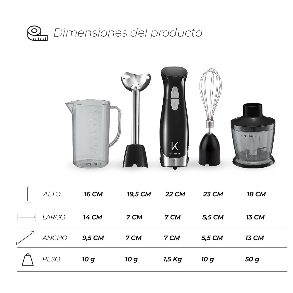 Minipimer Lite 600w 4 En 1 image number 8.0