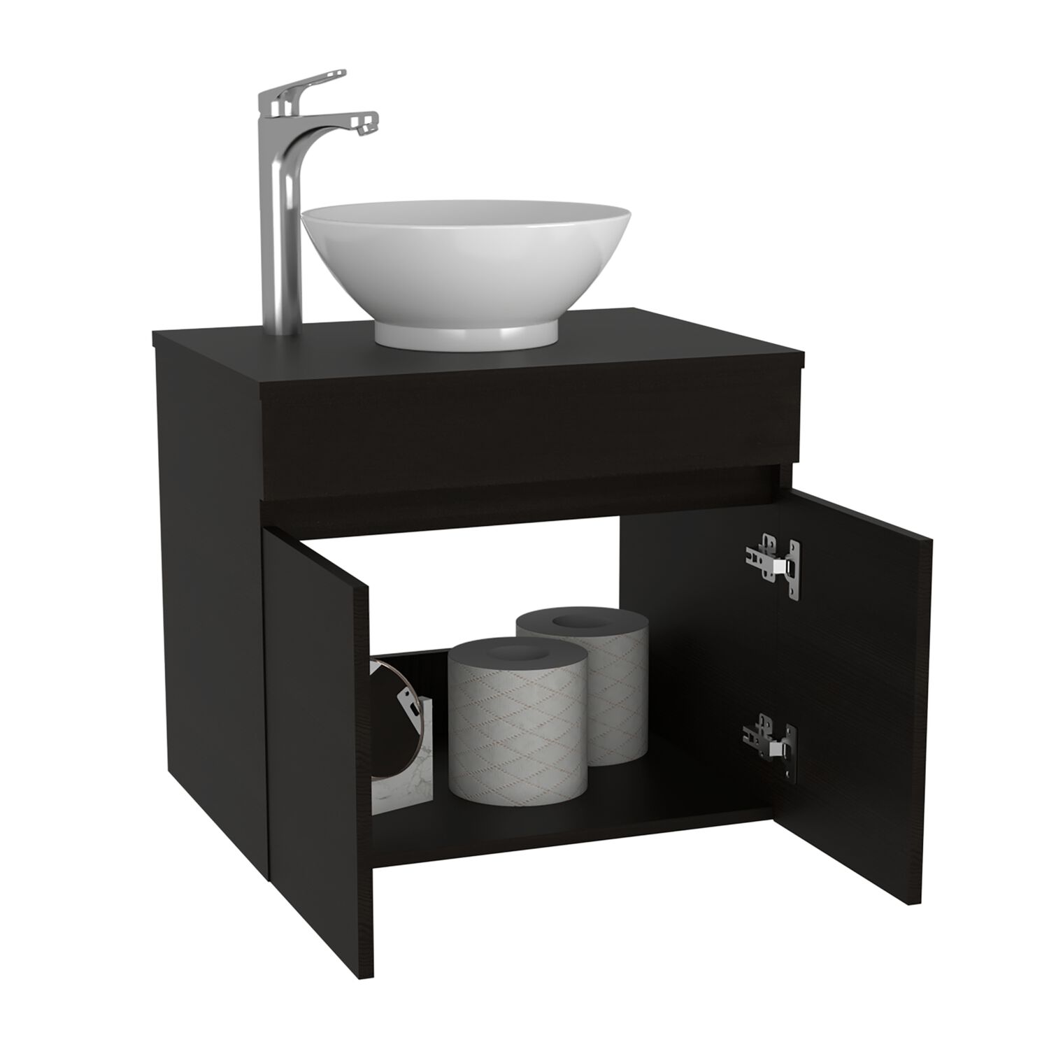 Mueble Vanitorio 2 Puerta Fm-001 Negro image number 1.0
