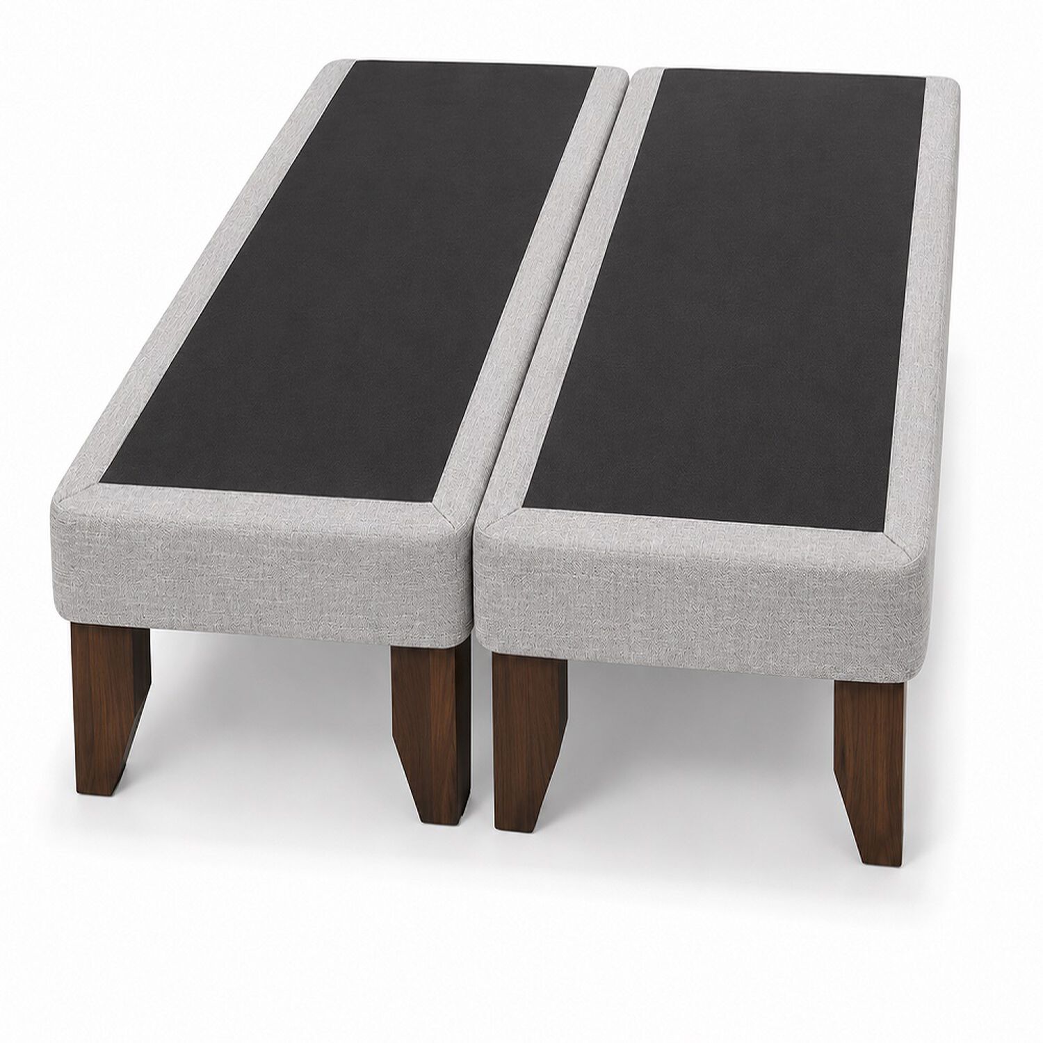 Base De Cama Europea 2 Plazas Base Dividida 200 Cm Gris Claro image number 1.0