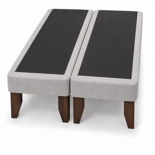 Base De Cama Europea 2 Plazas Base Dividida 200 Cm Gris Claro