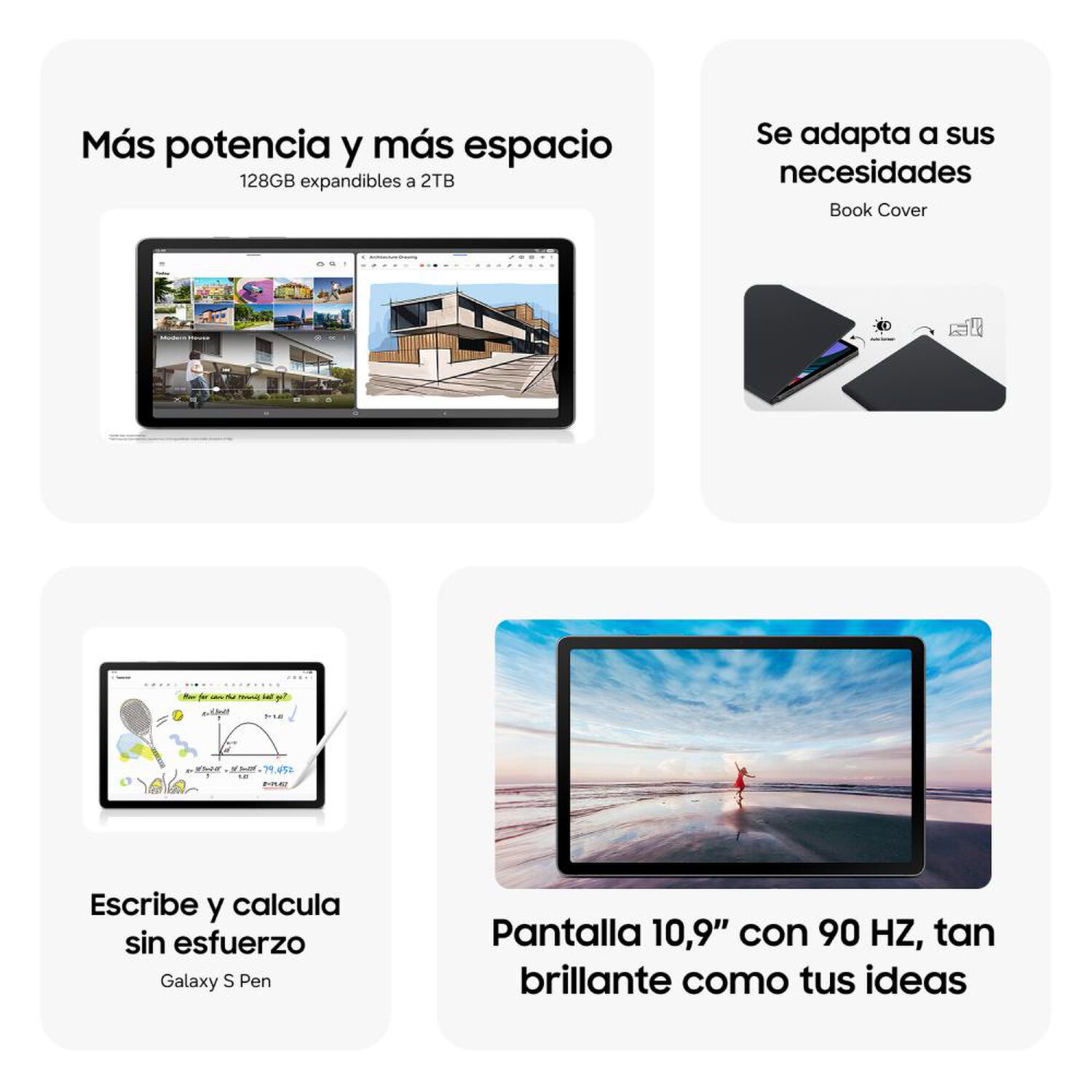Tablet 10,9" Samsung Galaxy Tab S10 Lite / 6 GB RAM / 128 GB / Gris + Book Cover + S Pen image number 4.0