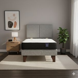 Cama Europea 1 Plaza 190 Respaldo Everest