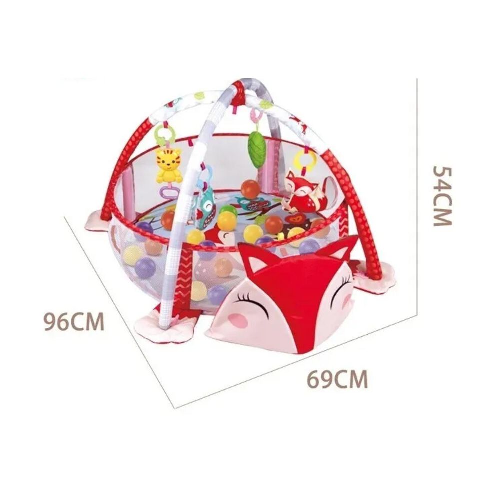 Corral Gimnasio De Bebes Con Sonajeros Con Sonidos Rojo image number 2.0