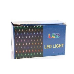 Malla Cascada De Luces Solares 240 Led Amarillo 3x3 Metros
