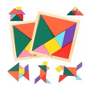 Tangrama 11x11 Cm Juego Madera Did&aacute;ctico