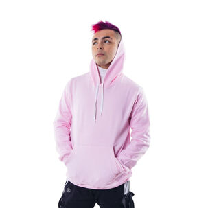 Poleron Pink Canguro Hombre Relaxed Fit Para Estampar