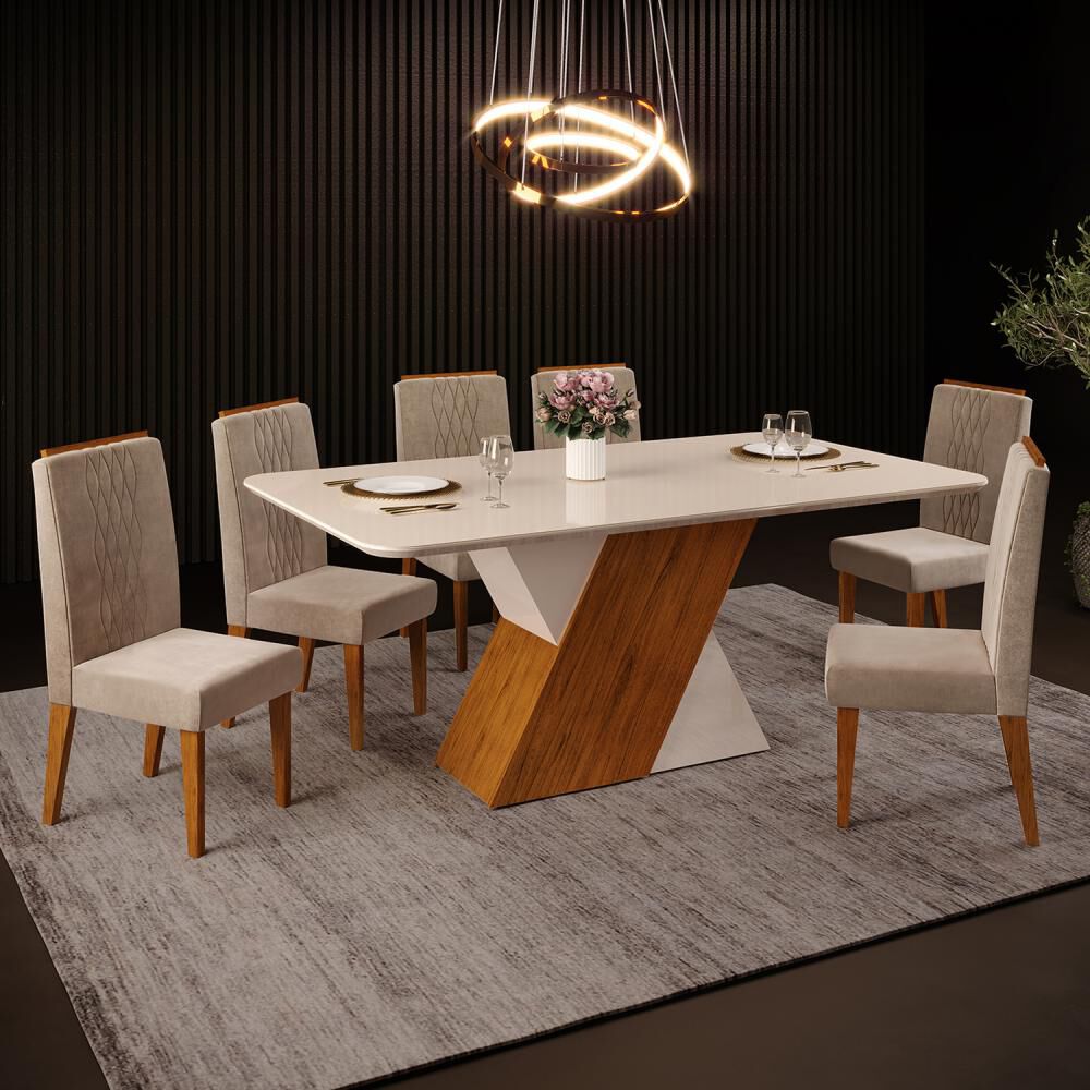 Juego De Comedor Vekkahome Rubi / 6 Sillas image number 7.0