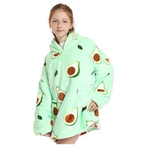 Poleron De Polar Manta Para Invierno Infantil Verde Palta