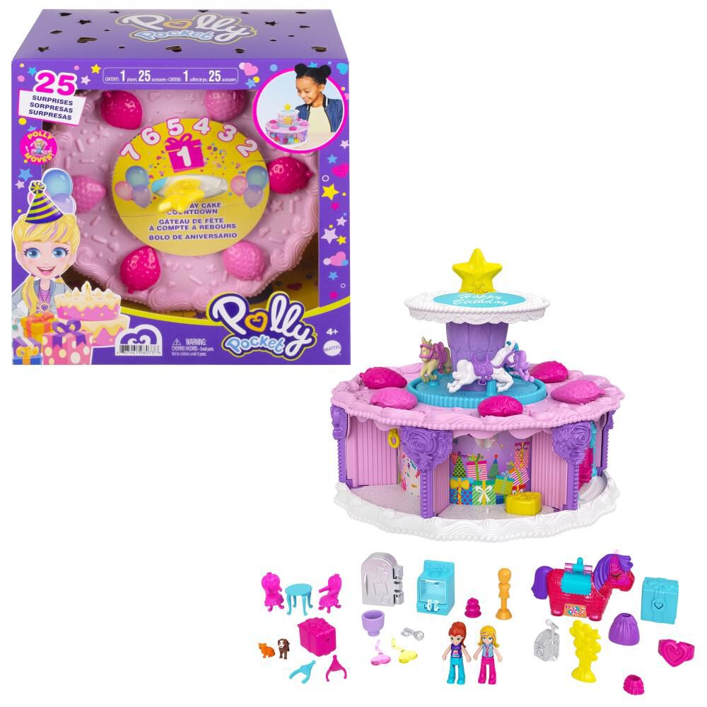 Muñeca Polly Pocket Pastel De Cumpleaños Sorpresa image number 2.0