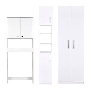 Combo Baño Cic / Estante 2 Puertas + Despensero + Estante Organizador