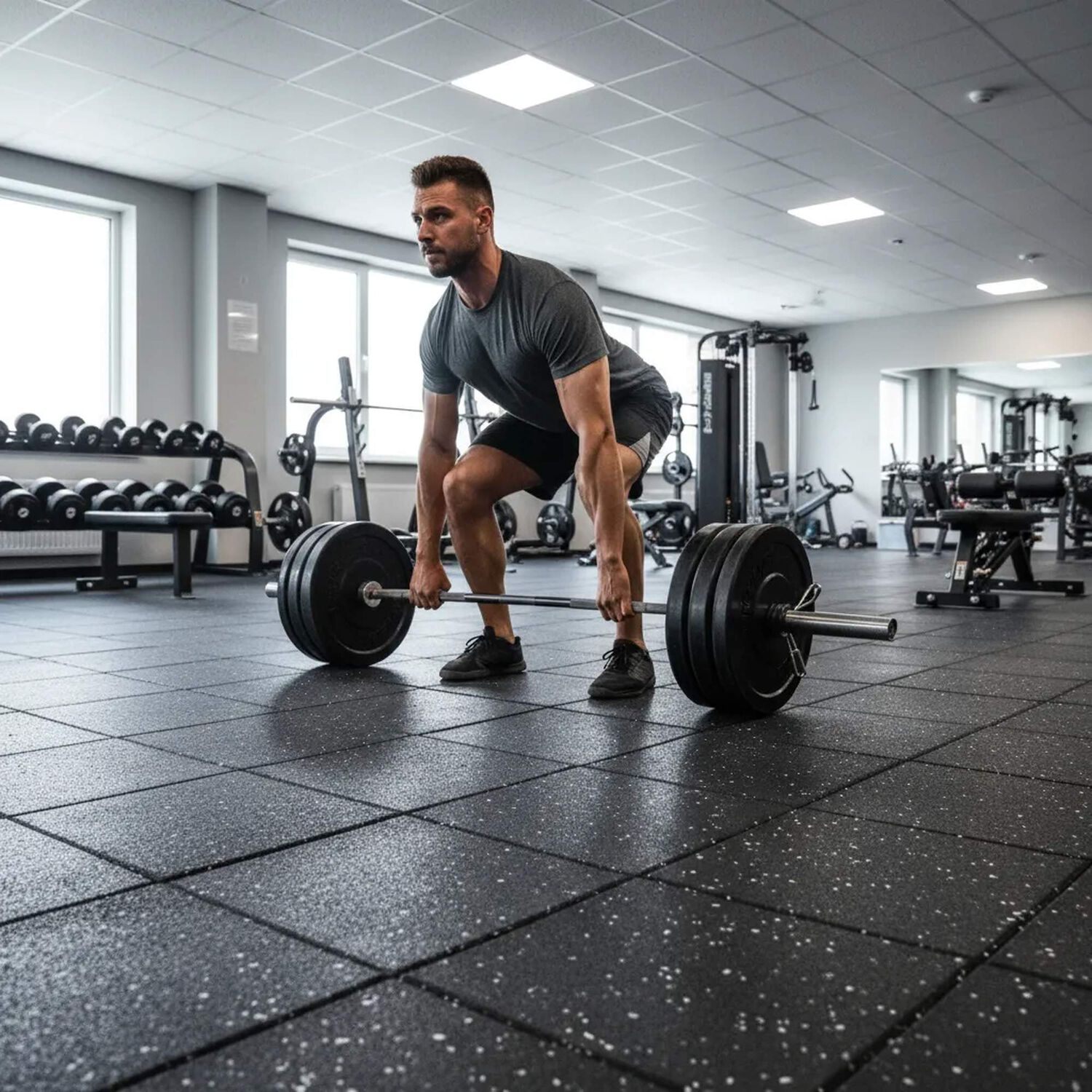 Piso Caucho Gimnasio 50x50cm X Grosor 2cm image number 0.0